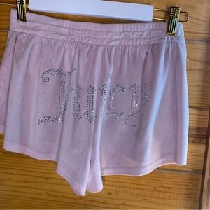 Juicy Couture Light Pink Velour Shorts